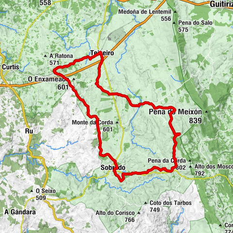 Teixeiro - Monte da Nabeira - As Zancas - Santaia