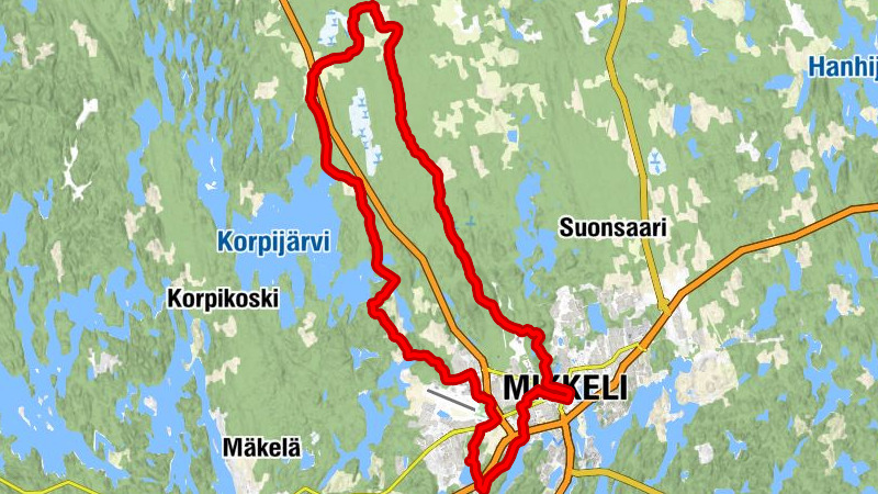 Orijärvi - Mikkeli - Johtokadun Teboil - Mikkelin vapaaseurakunta