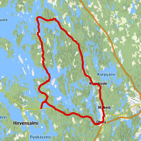 Mikkeli - Otava - Huvikumpu - Hirvensalmi