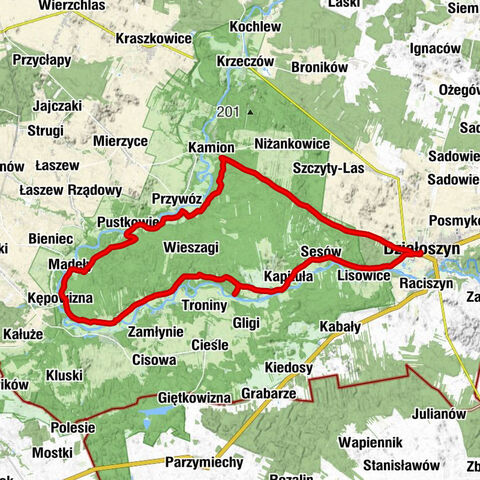 Działoszyn - Lisowice - Góra Świętej Genowefy - Tawerna Zorba