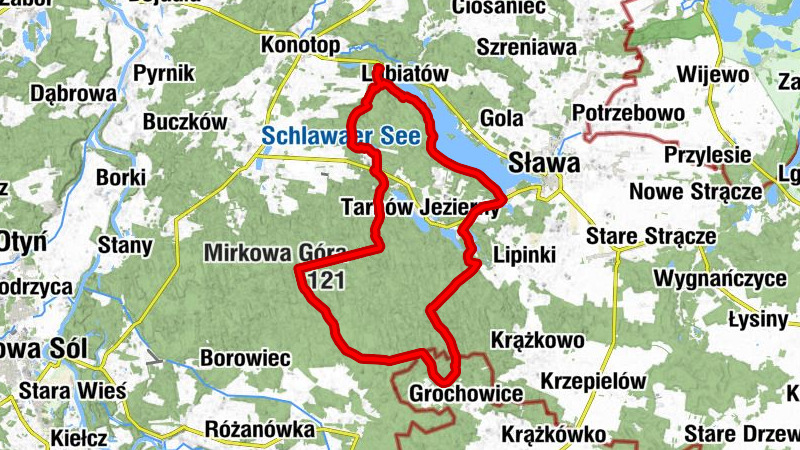 powiat nowosolski - Jeziorna - Mirkowa Góra - Józefów