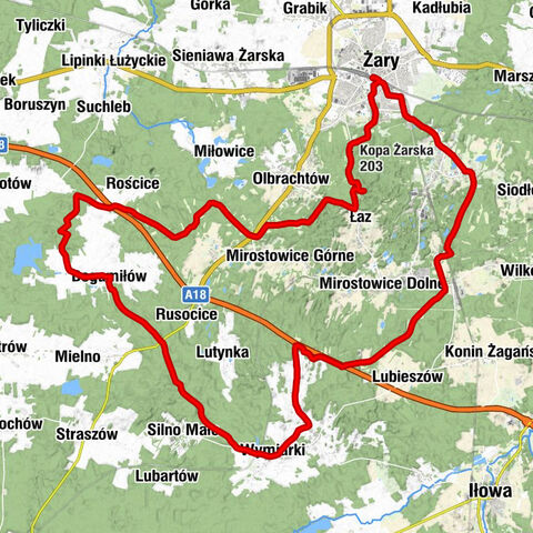 Żary - Kopa Żarska - Góra Żarska