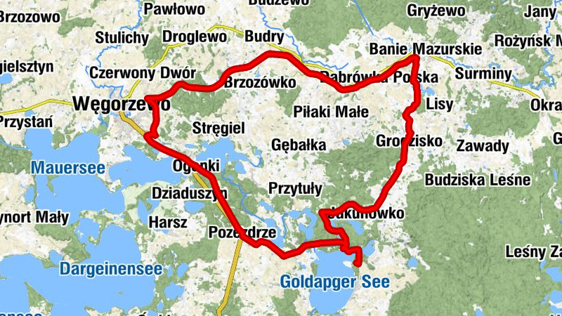 Jasieniec - Przerwanki - Pozezdrze - Kaplica