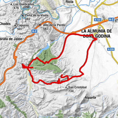 La Almunia de Doña Godina - El Collau de Valluengo - El Collau de la Solana Fontellas - El Vergel de la Planilla