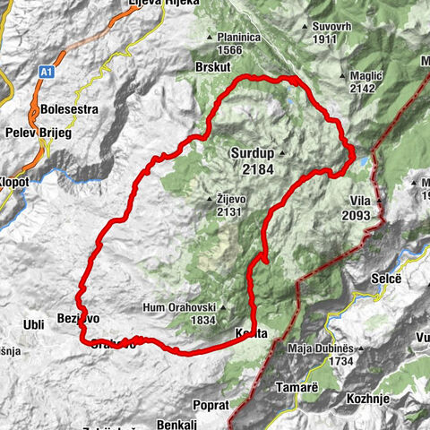 Korita - Katun Kocki - Velika Ćafa - Katun Kariman (stari)