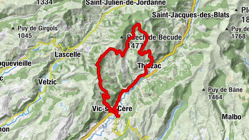 Vic-sur-Cère - Église Saint-Pierre - Rocher de Saint-Curial - Col d'Aisses