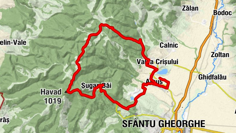 Arcuș - Pasul Vadaș - Sfântu Gheorghe