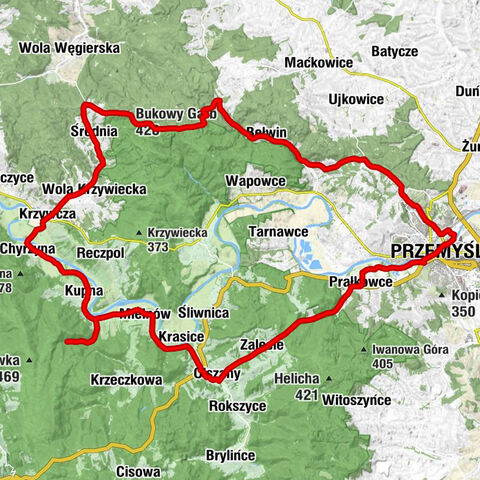 Przemyśl Zasanie - Kościół pw. Matki Bożej Zbaraskiej - Kościół pw. Narodzenia Matki Bożej - Bukowy Garb