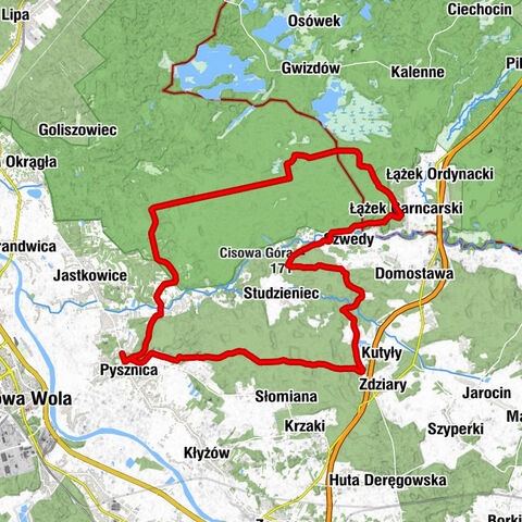 Stalowa Wola - Cisowa Góra - Lisia Góra - Pysznica