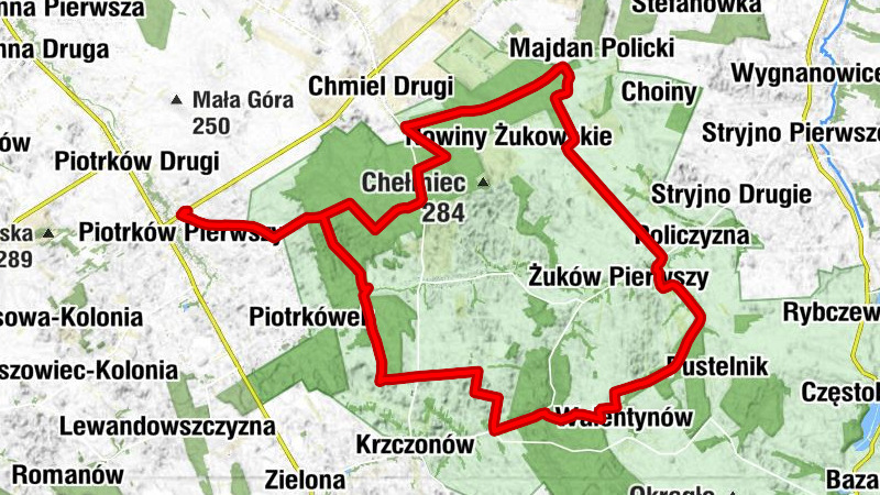 Piotrków Pierwszy - Majdan - Walentynów - Kościół pw. Matki Boskiej Królowej Polski w Żukowie