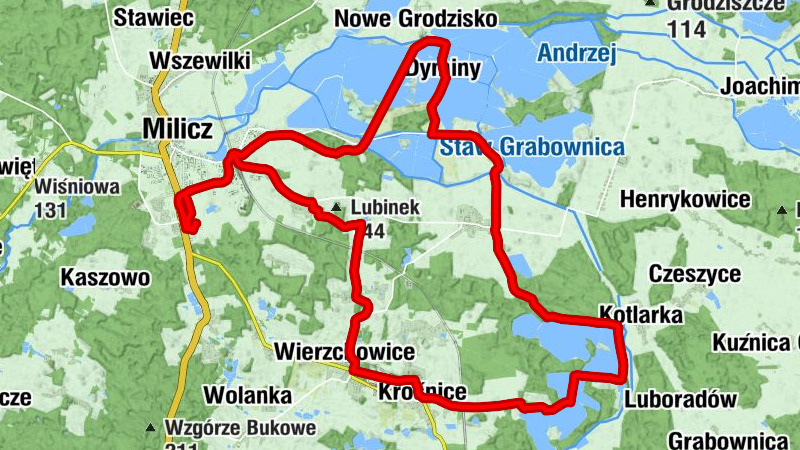Milicz - Karłów - Podzamcze