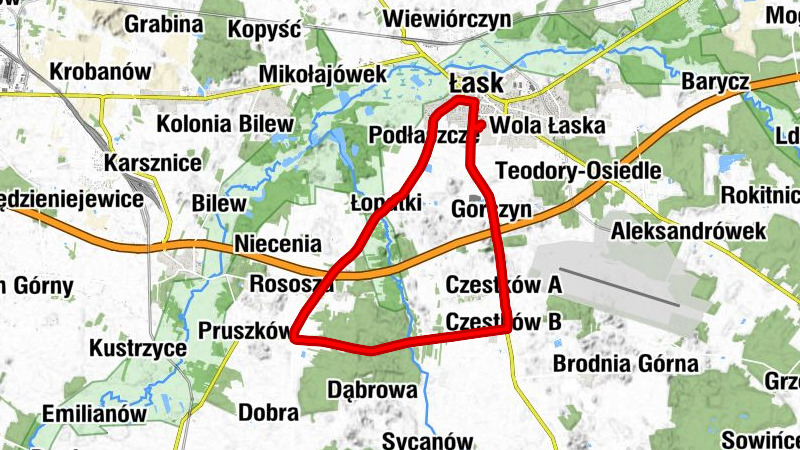Łask - Kresy - Komorniki - Gorczyn