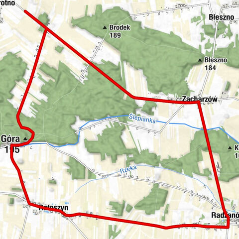 Zacharzów - Kościół pw. Świętego Marcina - Biała Góra - Romanów
