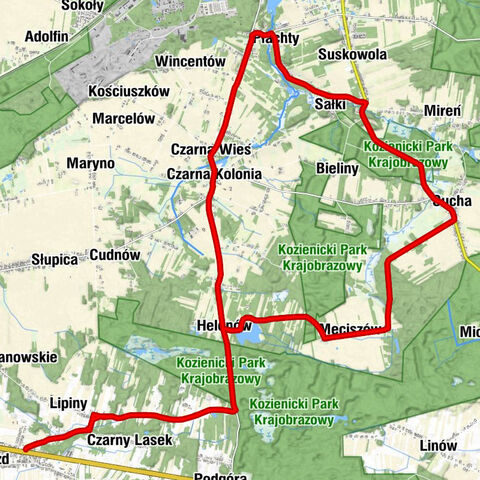 Adamów - Kościół pw. Miłosierdzia Bożego w Gózdzie - Kuczki - Kościół pw. Świętego Idziego