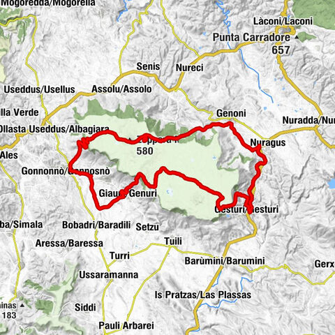 Giauni/Genuri - Gonnonnò/Gonnosnò - Monti Paulis - Gèsturi/Gesturi
