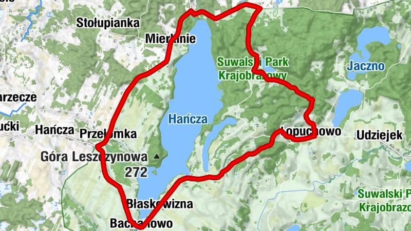 Bachanowo - Wróbel - Przełomka - Mierkinie