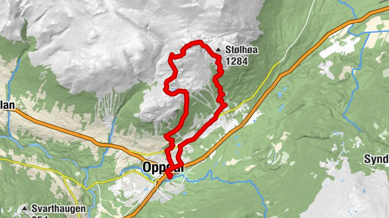 Oppdal - Ormhaugen - Syndre Aurhøa - Østre Aurhøa