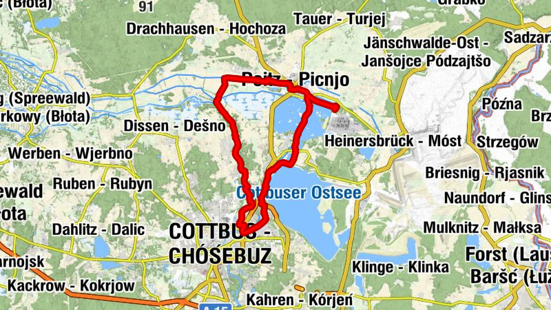 Peitz Ost - Picnjo pódzajtšo - Teich GUT Peitz - Maustmühle - Cottbus - Chóśebuz
