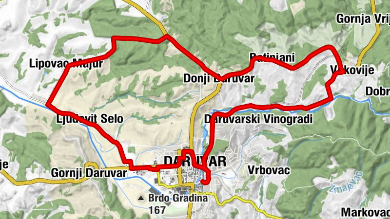 Daruvar - Restoran "Terasa" - crkva Presvetog Trojstva