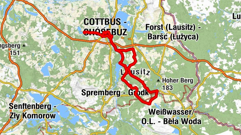 Kolkwitz - Gołkojce - St. Josef - Dorfkirche Graustein - Horlitza Berg