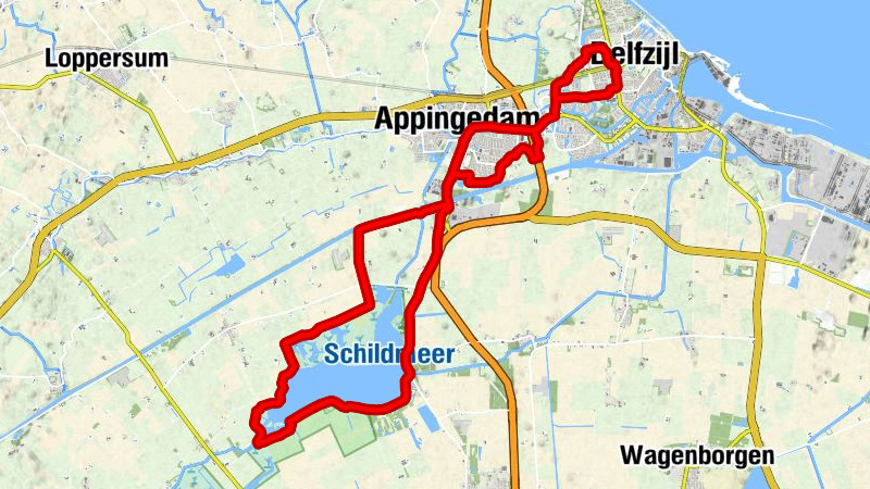 Delfzijl - Biessum - Appingedam - Delfzijl West
