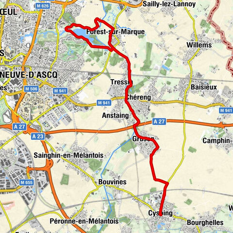 Cysoing - Chapelle-aux-Arbres - Villeneuve-d'Ascq - Église Saint-Calixte-Saint-Évrard