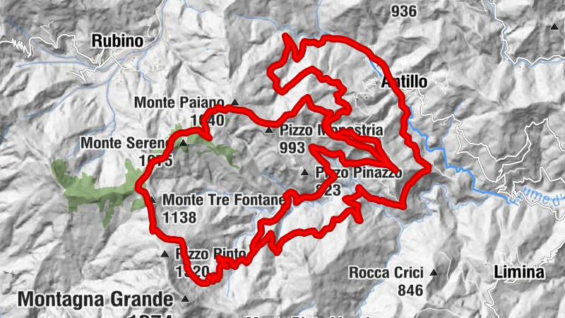 Grotta - Pizzo Monaco - Monte Tre Fontane - Antillo