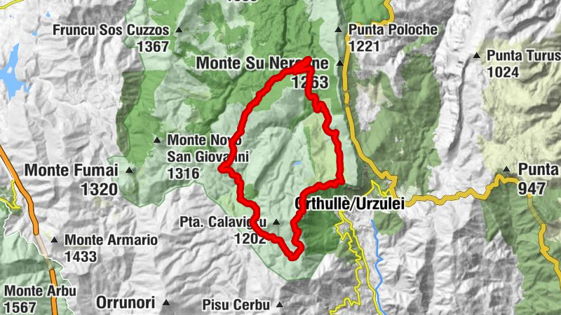 Lampattu - Punta Orotecannas - Monte Pisaneddu - Genna Ortogo