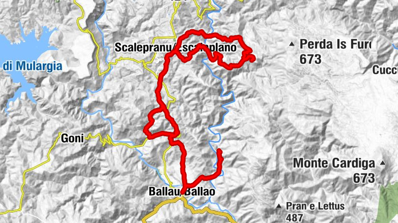 Ballau/Ballao - Scalepranu/Escalaplano - Sa trona - Pramas