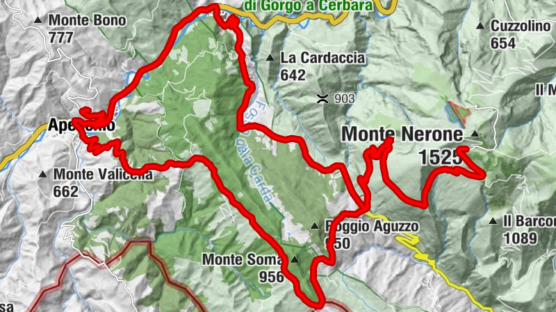 Apecchio - Pian di Molino - Colombara - Colluccio