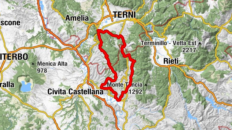 Gavignano Sabino - Forano - Narni - Eremo di San Cataldo