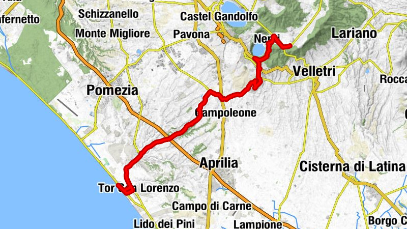 Porto Rutulo - Santa Maria Maggiore - Colle degli Impiccati - Ardea