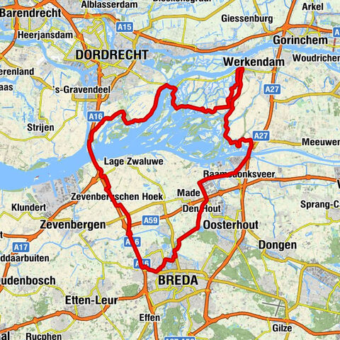 Breda-Prinsenbeek - Werkendam - Oosterhout - Breda