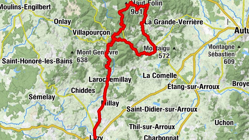 Luzy - Col du Rebout - Église Saint-Prix - Col de la Croisette