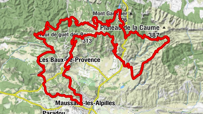 Maussane-les-Alpilles - Tour de guet des Baux - Col de la Vayède - Chapelle des Pénitents Blancs