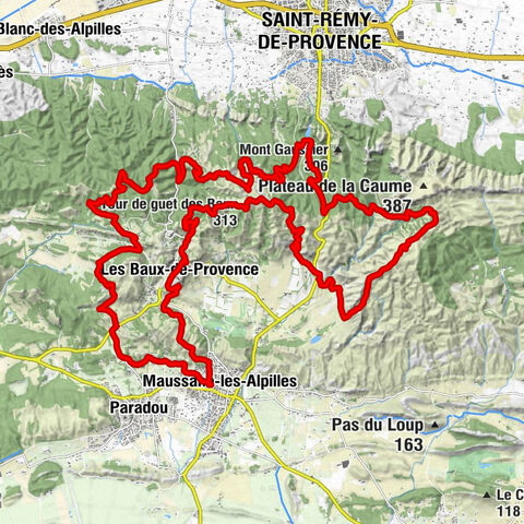 Maussane-les-Alpilles - Tour de guet des Baux - Col de la Vayède - Chapelle des Pénitents Blancs