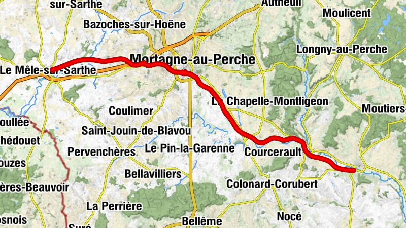 Bellou-sur-Huisne - Terre Rouge - Le Moulin Neuf - Église Saint-Langis