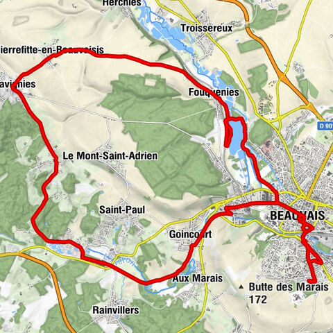 Beauvais - Église Saint-Lucien - Église Saint-Rémi - Église Saint-Germain