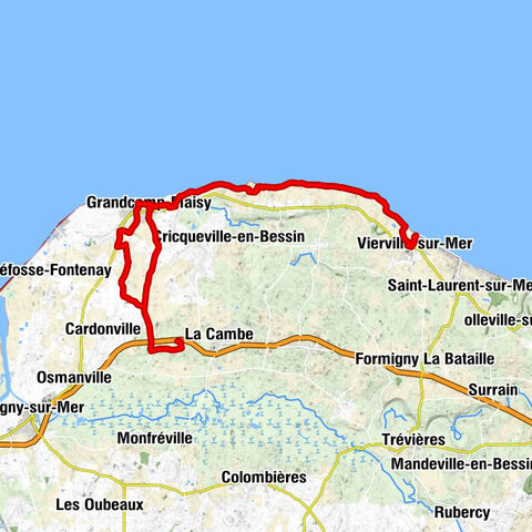La Falaise - Vierville-sur-Mer - Le Pont du Hable - Grandcamp-Maisy