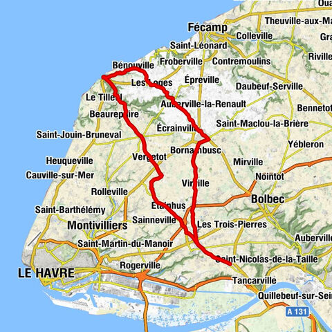 La Cerlangue - Église Saint-Aubin - Église Saint-Étienne - Église Notre-Dame de l'Assomption