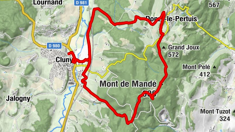 Cluny - Bellecroix - Mont de Mandé - Rochefort