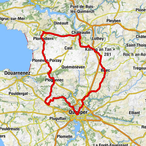 Plonéis - Chapelle Notre-Dame - Église Saint-Milliau - La Croix Rouge