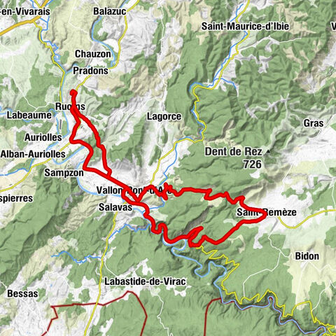 Ruoms - Les Marronniers - Le Barry - Chapelle Saint-Martin