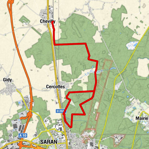 Chevilly - Les Champs de Nibelle - Les Villepions-nord - Bois du Chene Brule