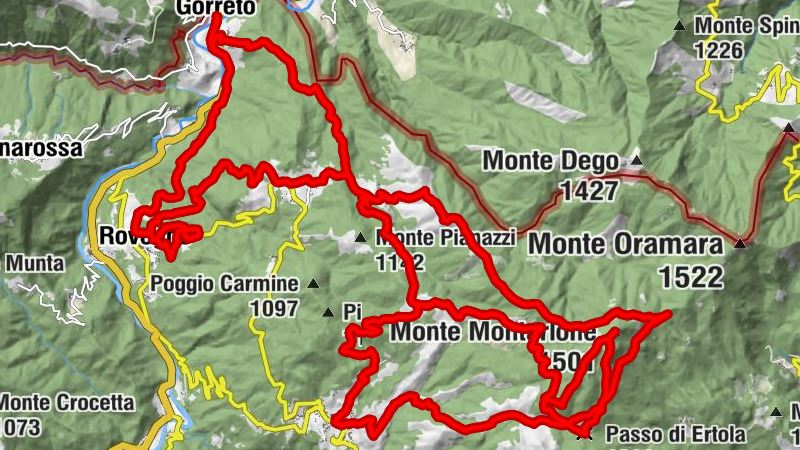 Gorreto - San Giovanni Evangelista - Monte Montarlone - Passo di Ertola