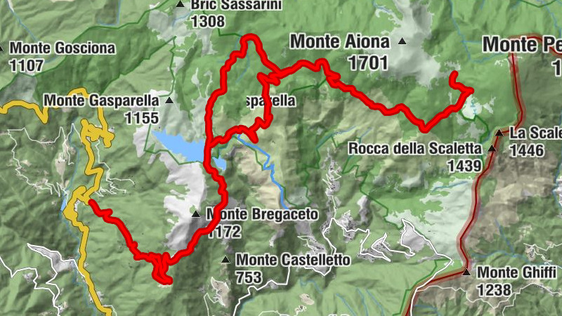 Crosi - Gazzolo - Rifugio Monte Aiona - Pratomollo - Cappelletta Ai Caduti della Balconia