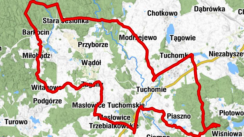 powiat bytowski - Barkocin - Siemierzycka Góra - Stara Jesionka