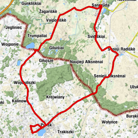Mergutrakis - Sangrūdos Šv. Kūdikėlio Jėzaus Teresės bažnyčia - Svidiškiai - Sangrūda