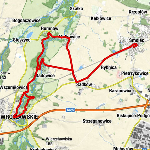 Smolec - Sadków - Kąty Wrocławskie - Kościół pw. Trójcy Świętej