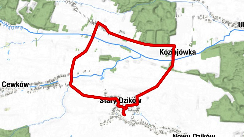 Stary Dzików - Koziejówka - Kościół pw. Trójcy Przenajświętszej w Starym Dzikowie
